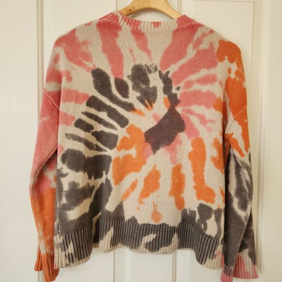 Lisa Todd Catching Rays Sweater V Neck Oversized Colorful Boho Soft Cute Small - Picture 2 of 12